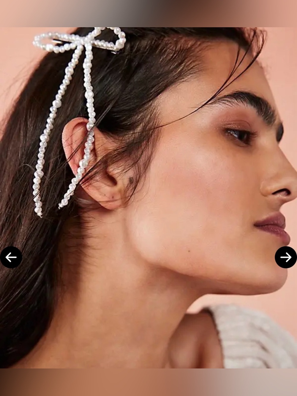 Free People Dripping Pearl Bow Barrettes